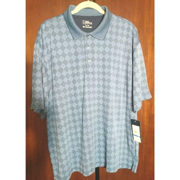 PGA Tour Dry Wick Dry Absorbing Collared Blue  Short‎ sleeve Golf Shirt Size Xl - Picture 1 of 6